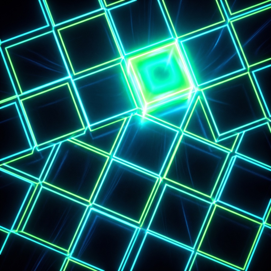 A neon calendar grid on black — days lining up one after another
